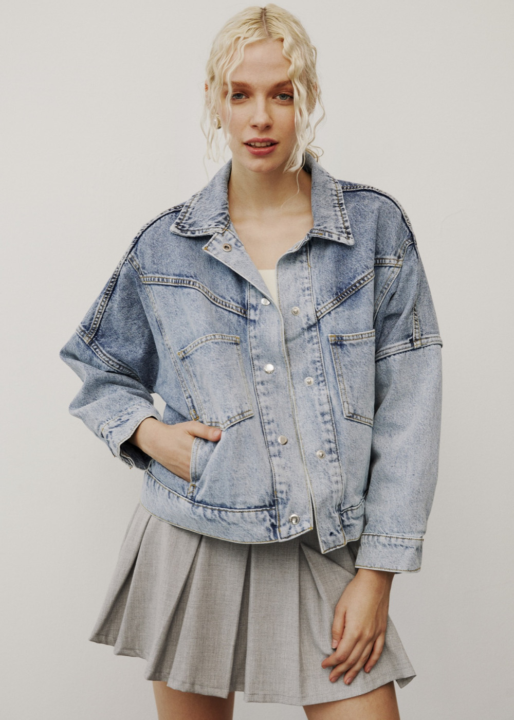 Oversize Denim Ceket