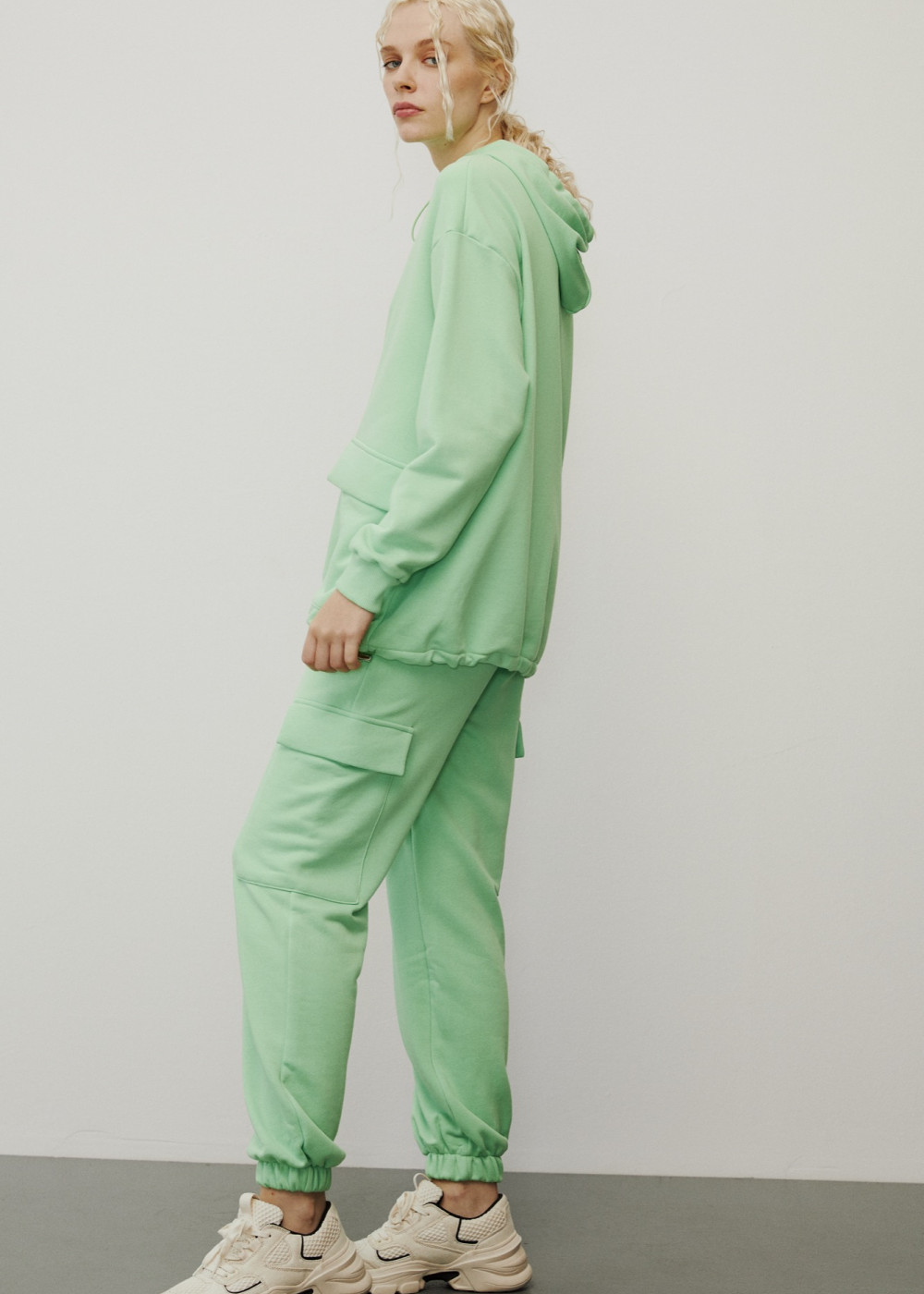 Pocket Detailed Oversized Sweatshirt - Cargo Jogger Trousers Pocket Detailed Oversized Sweatshirt - Cargo Jogger Trousers