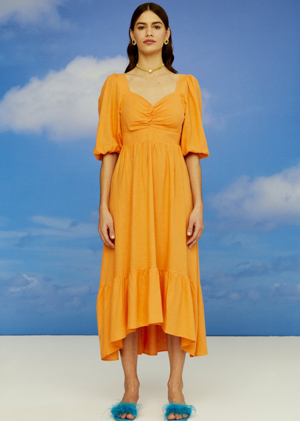 Linen Midi Dress Linen Midi Dress