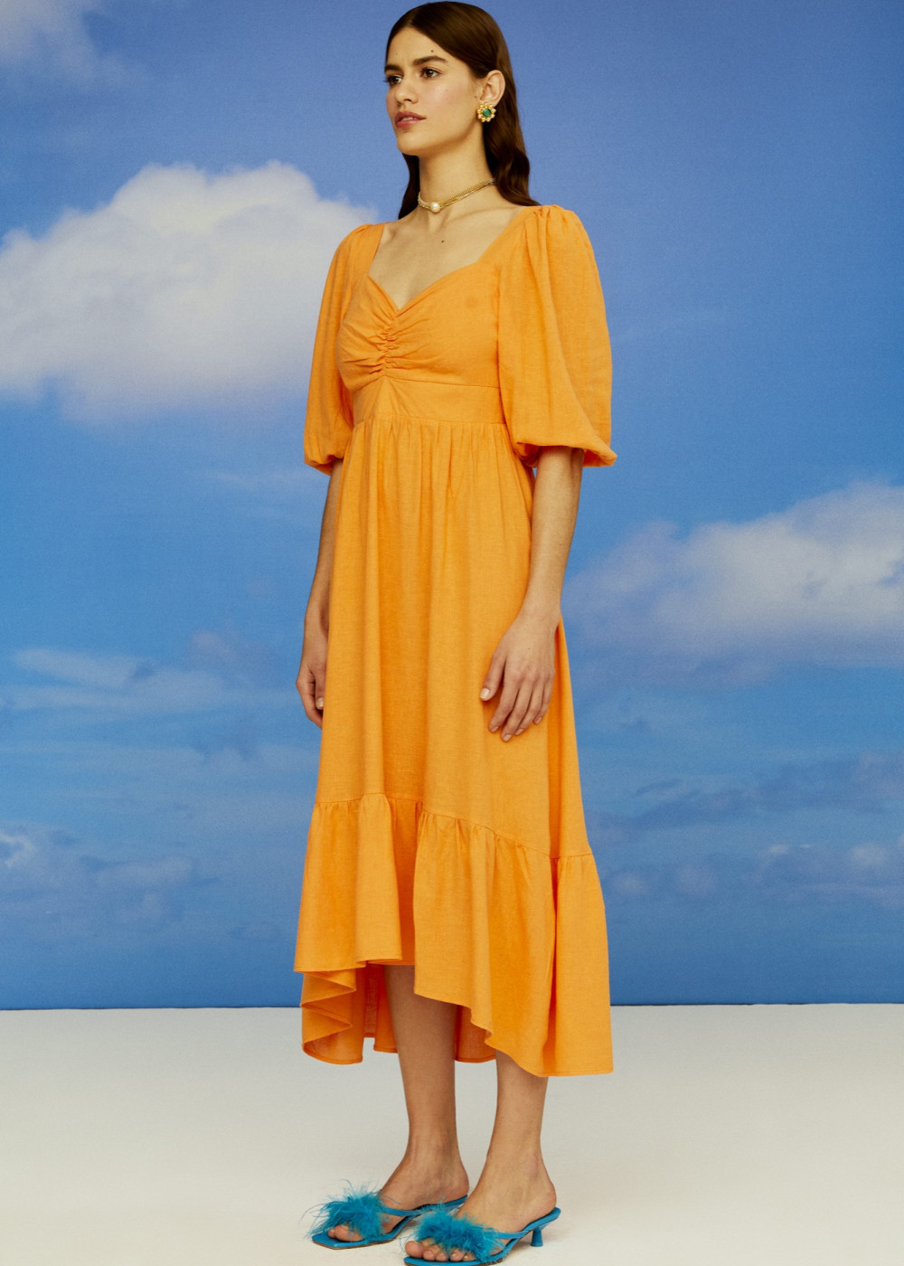 Linen Midi Dress Linen Midi Dress