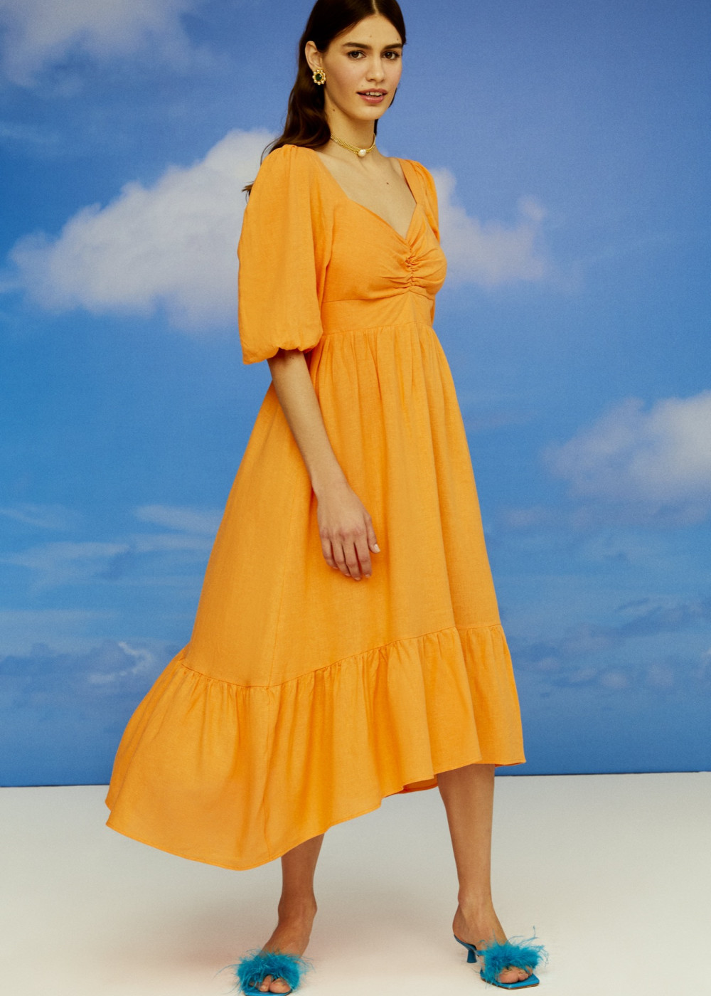 Linen Midi Dress Linen Midi Dress