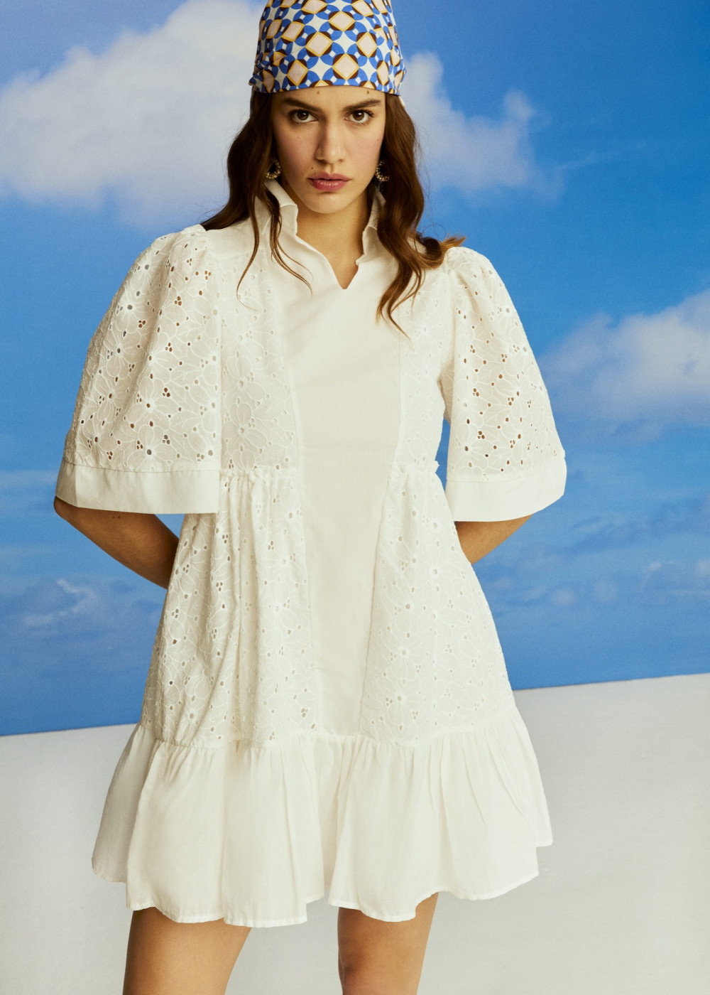 Embroidered Shirt Collar Dress Embroidered Shirt Collar Dress