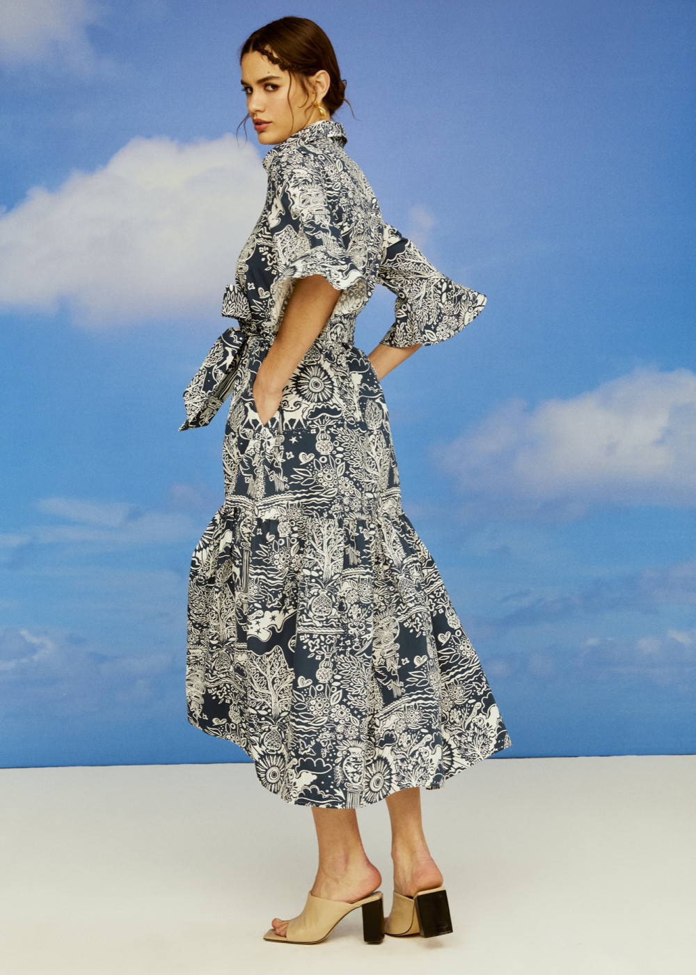 Patterned Shirt Dress Patterned Shirt Dress