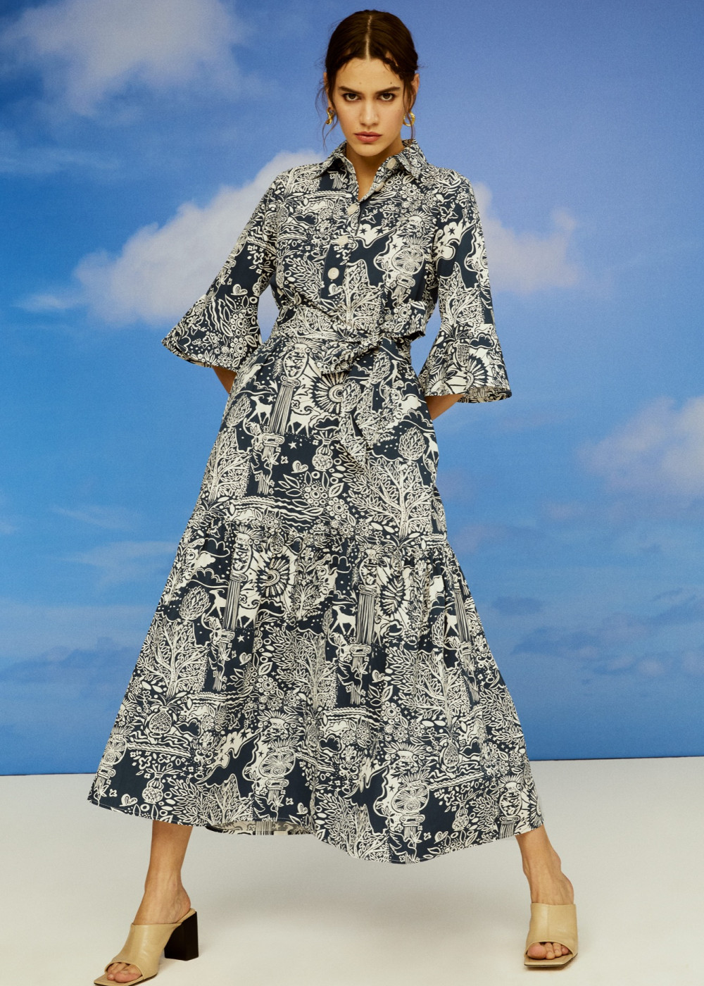 Patterned Shirt Dress Patterned Shirt Dress