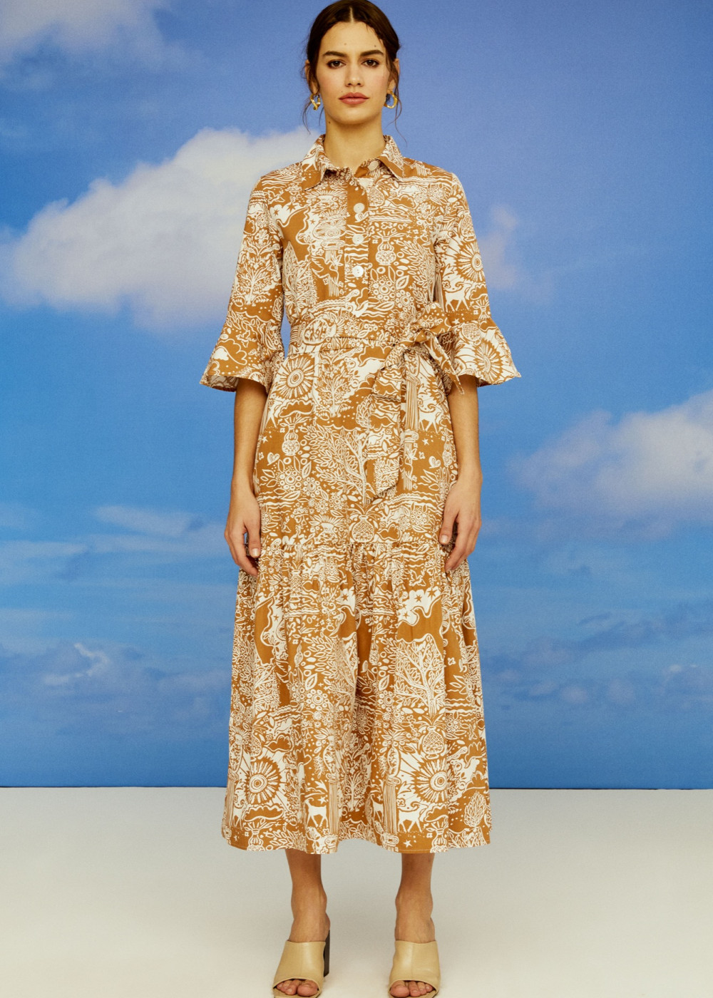 Patterned Shirt Dress Patterned Shirt Dress