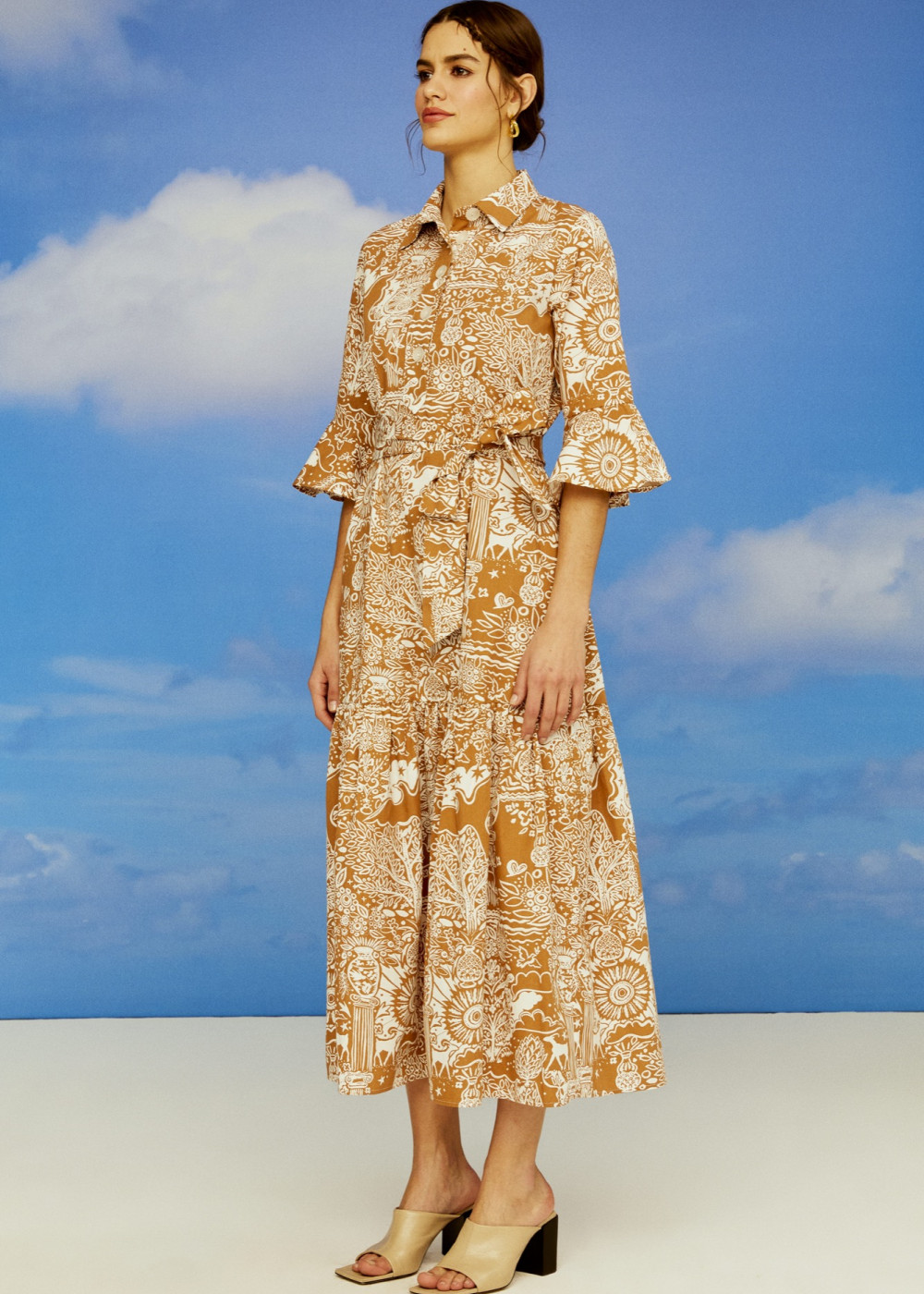 Patterned Shirt Dress Patterned Shirt Dress