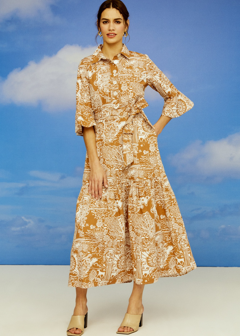 Patterned Shirt Dress Patterned Shirt Dress