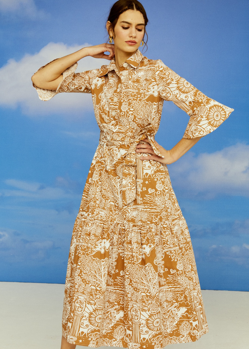Patterned Shirt Dress Patterned Shirt Dress