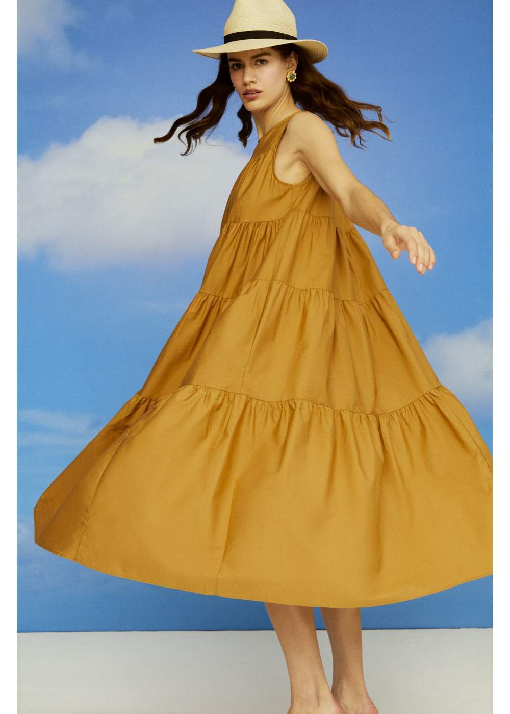 Tiered  Midi Dress