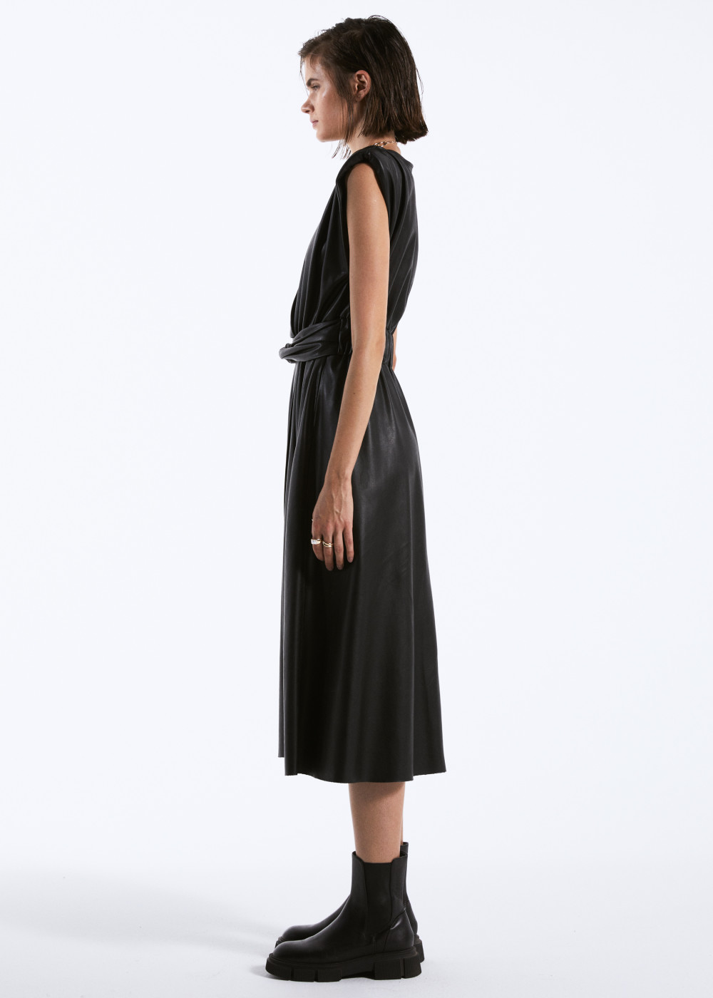 Leather Dress With Wadding Leather Dress With Wadding