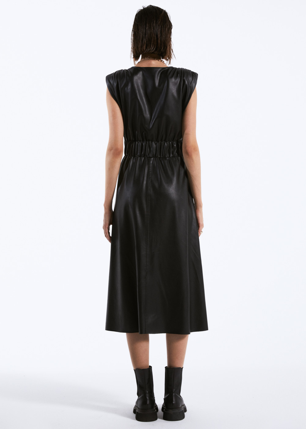 Leather Dress With Wadding Leather Dress With Wadding