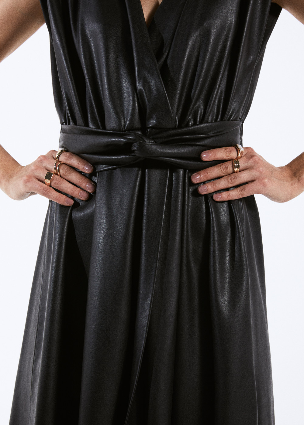 Leather Dress With Wadding Leather Dress With Wadding