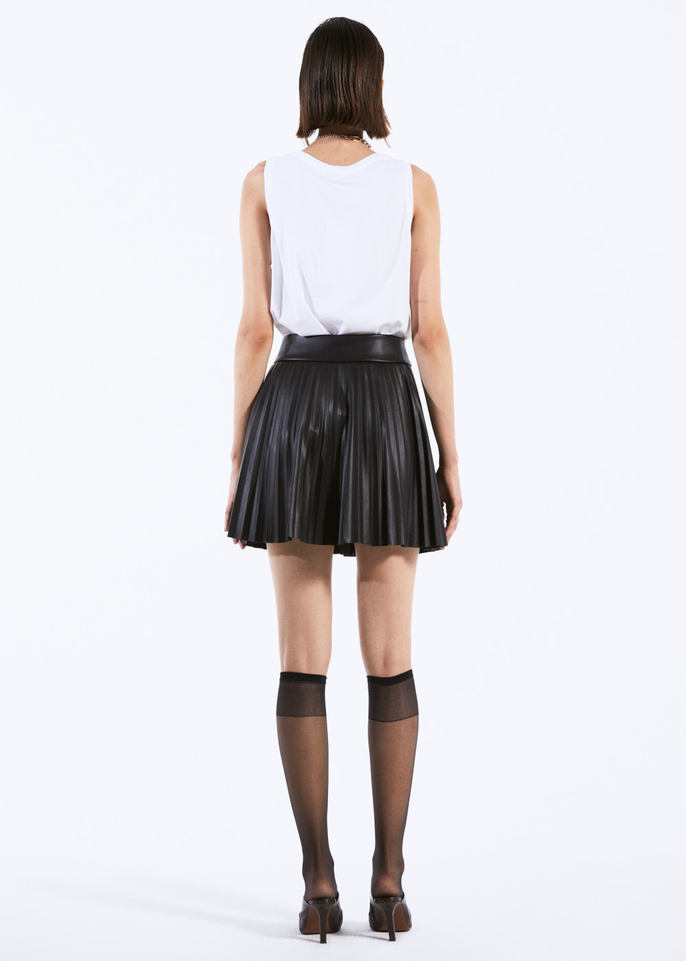 Leather Pleated Skirt Leather Pleated Skirt