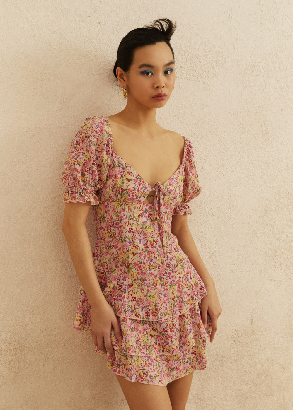 Pleated Mini Dress With Skirt Pleated Mini Dress With Skirt