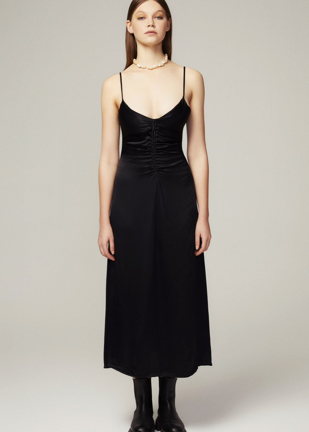 Pleated Satin Dress Pleated Satin Dress