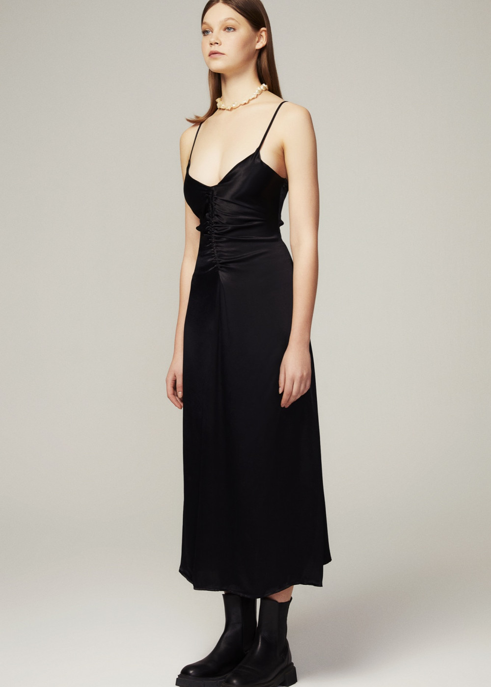 Pleated Satin Dress Pleated Satin Dress
