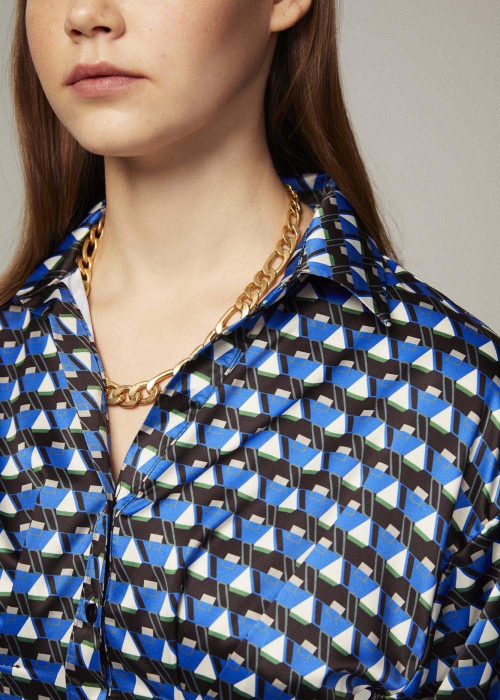 Patterned Shirt Dress Patterned Shirt Dress