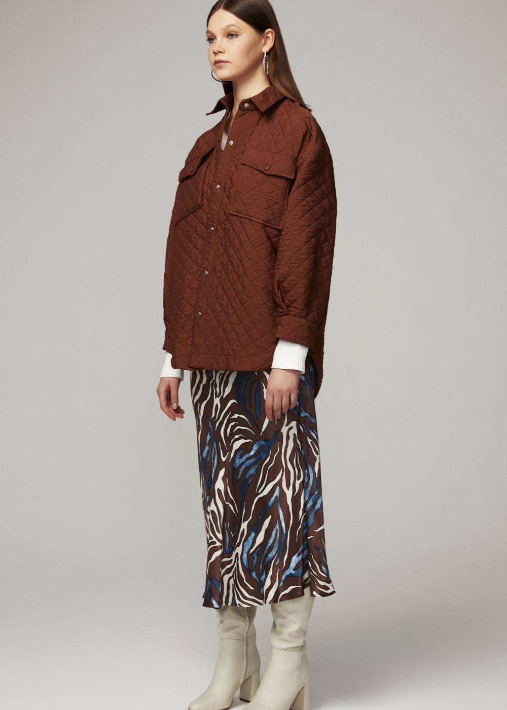 Patterned Midi Skirt Patterned Midi Skirt