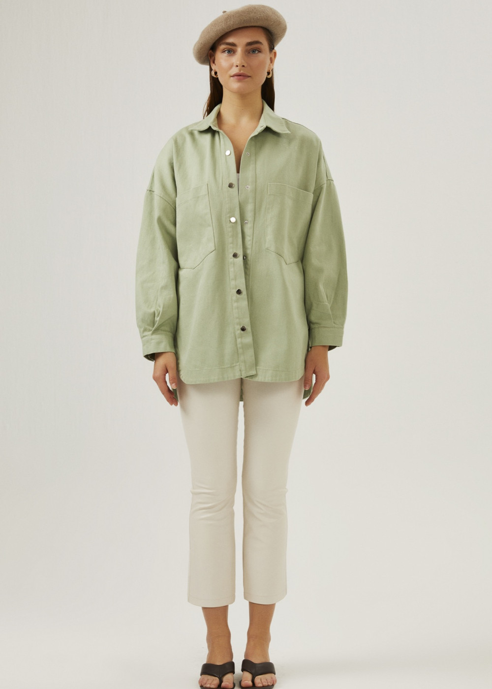 Gabardin Oversize Ceket