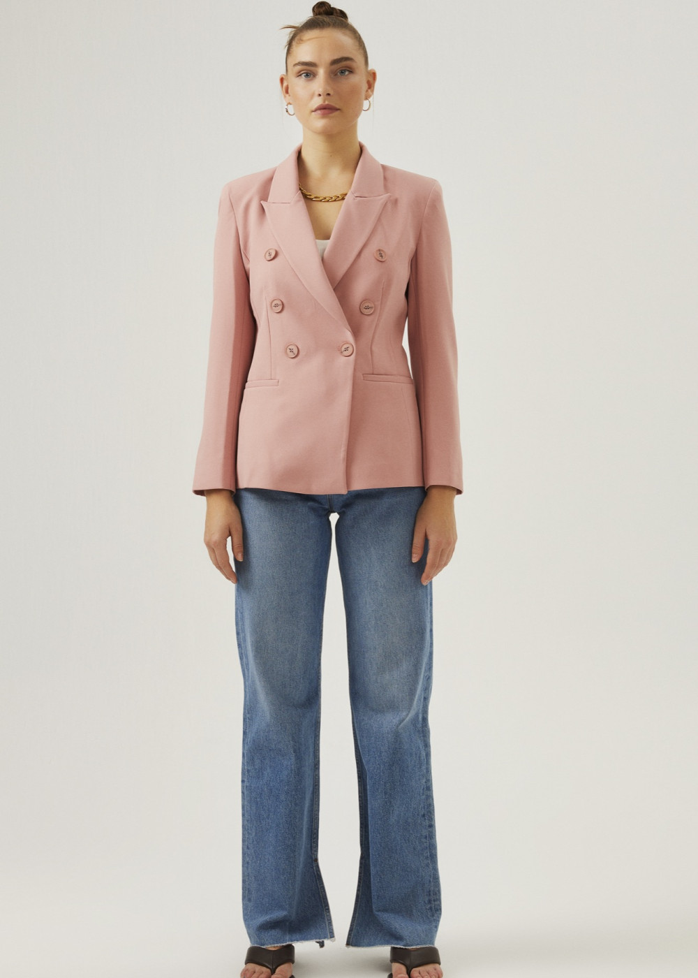 Body-fitting Double Breasted Blazer Body-fitting Double Breasted Blazer