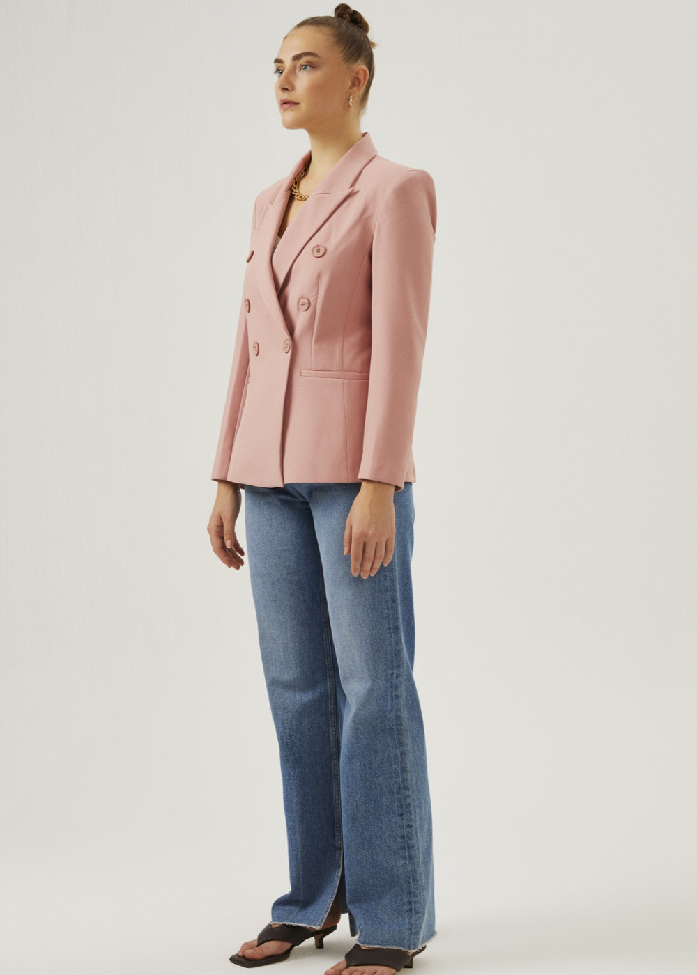 Body-fitting Double Breasted Blazer Body-fitting Double Breasted Blazer
