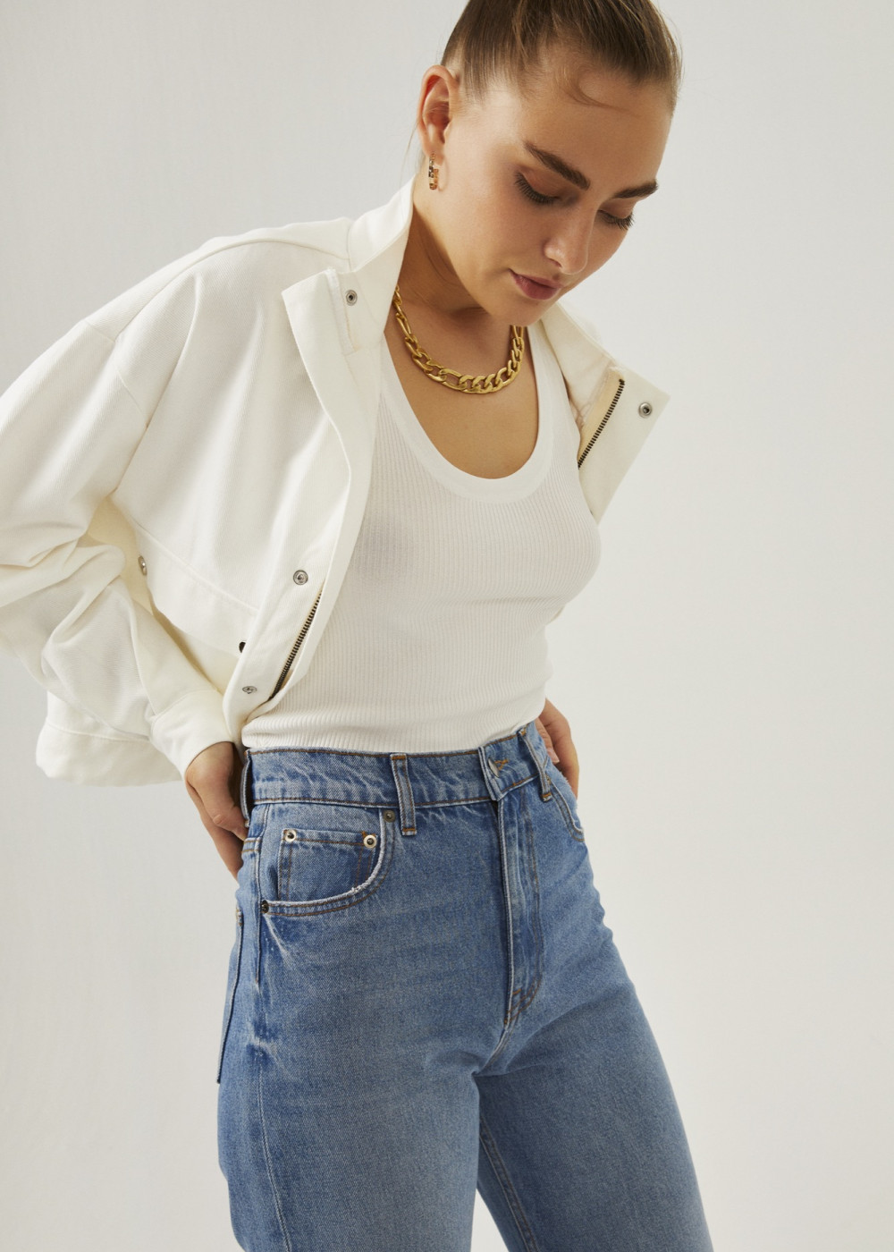 Gabardine Bomber Jacket Gabardine Bomber Jacket