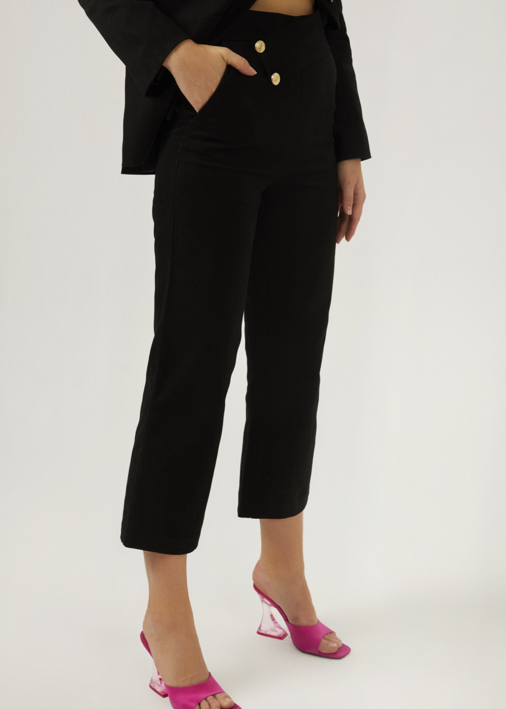 Pocket Detailed Blazer Jacket. And Button Trousers Pocket Detailed Blazer Jacket. And Button Trousers
