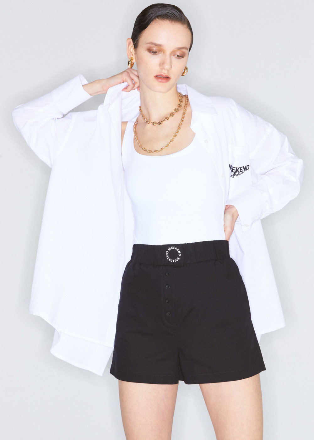 Baskılı Oversize Gömlek Baskılı Oversize Gömlek