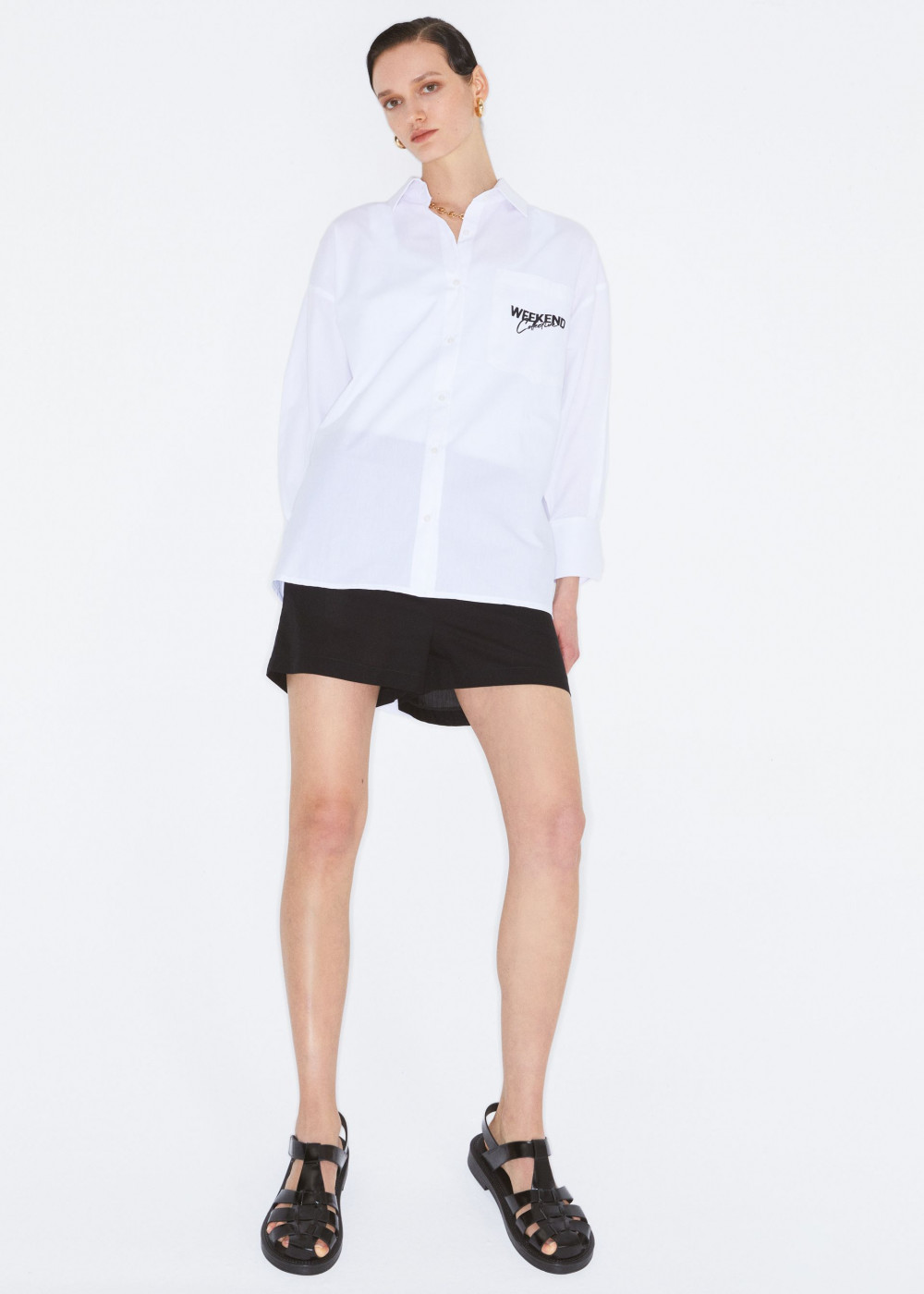Baskılı Oversize Gömlek Baskılı Oversize Gömlek