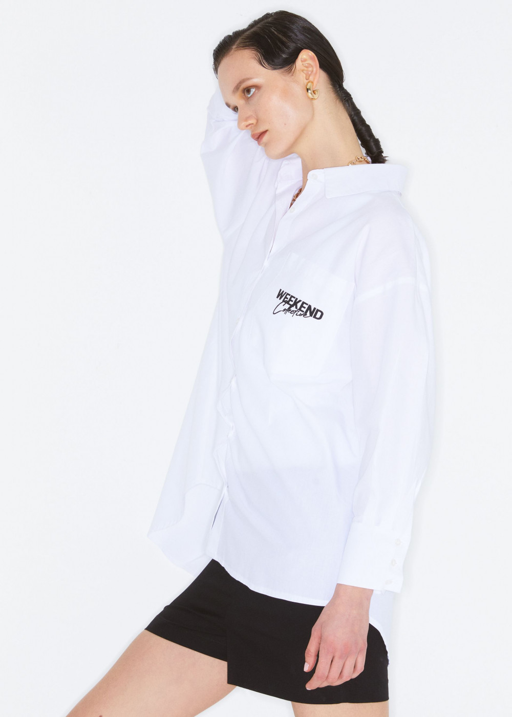 Baskılı Oversize Gömlek Baskılı Oversize Gömlek