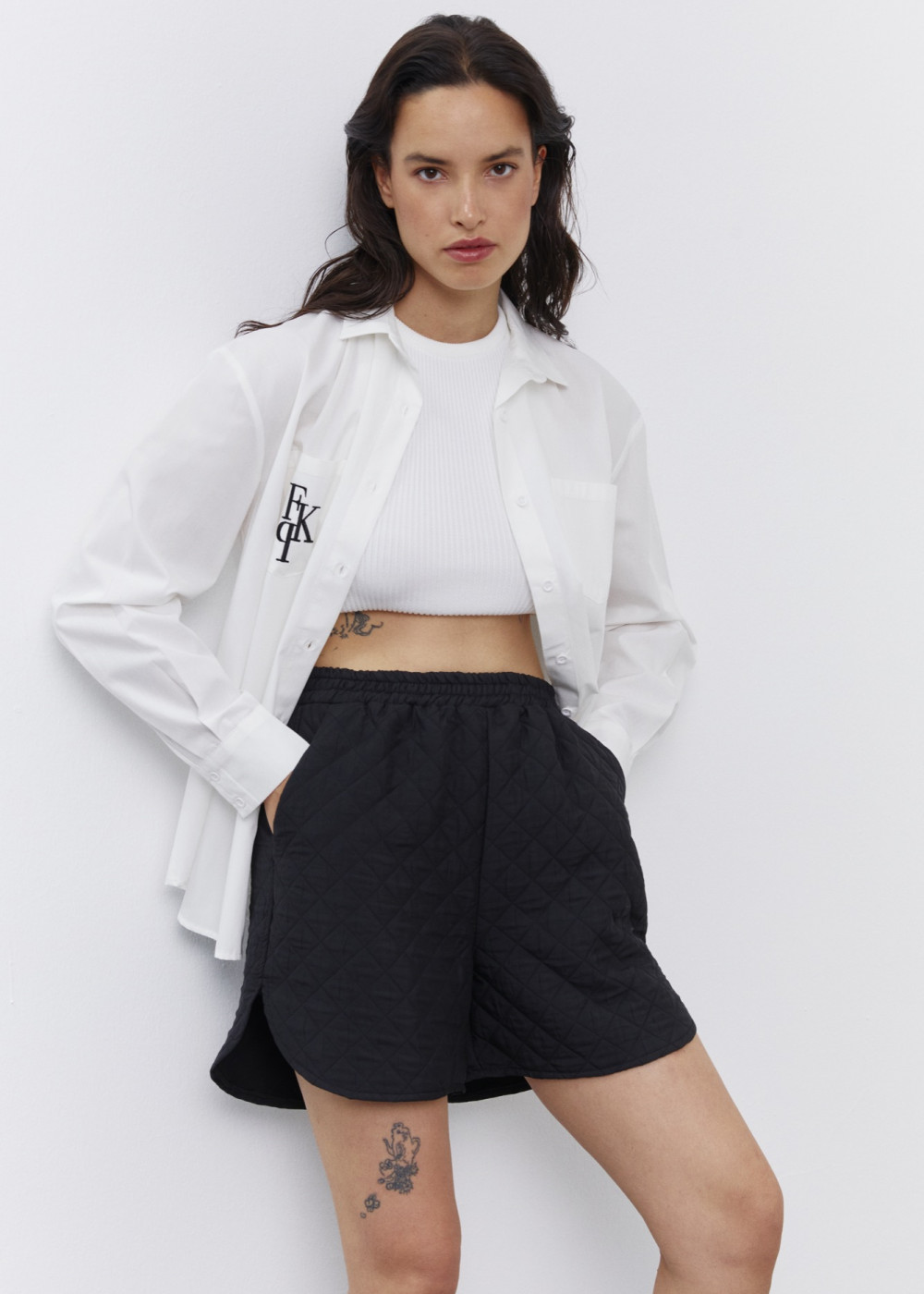Embroidered Detailed Oversize Shirt Embroidered Detailed Oversize Shirt