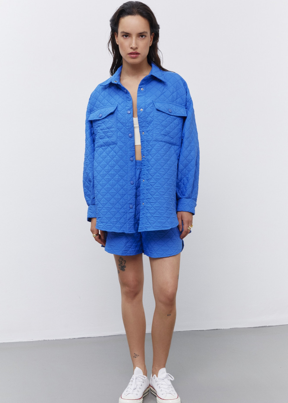 Oversize Quilted Shirt - Quilted Shorts