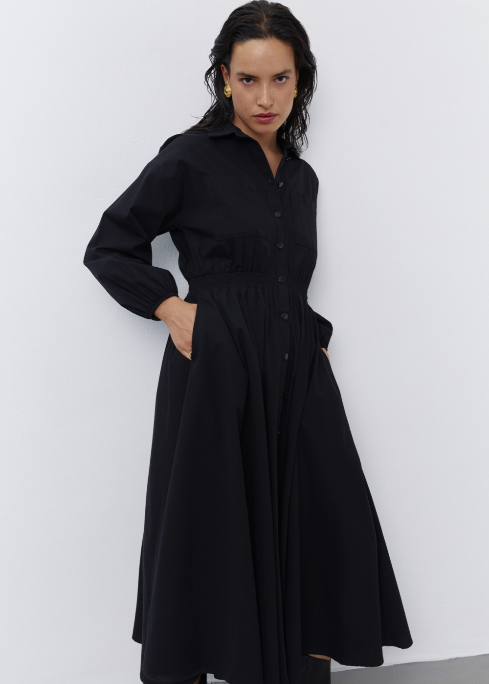 Poplin Shirt Dress Poplin Shirt Dress