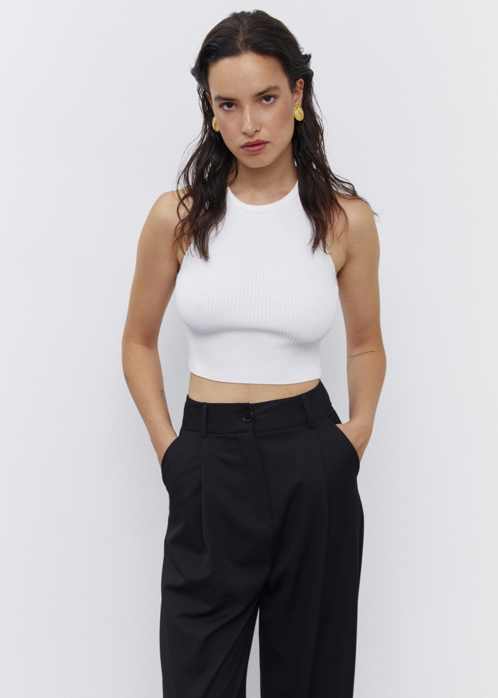 Halter Collar Crop Halter Collar Crop