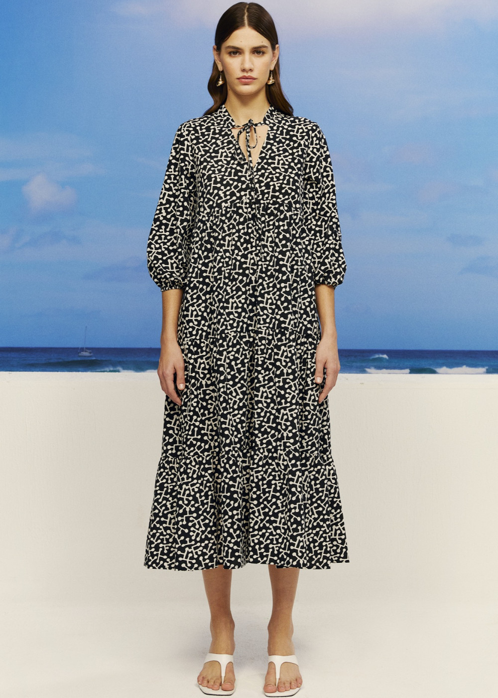 Patterned Midi Dress Patterned Midi Dress