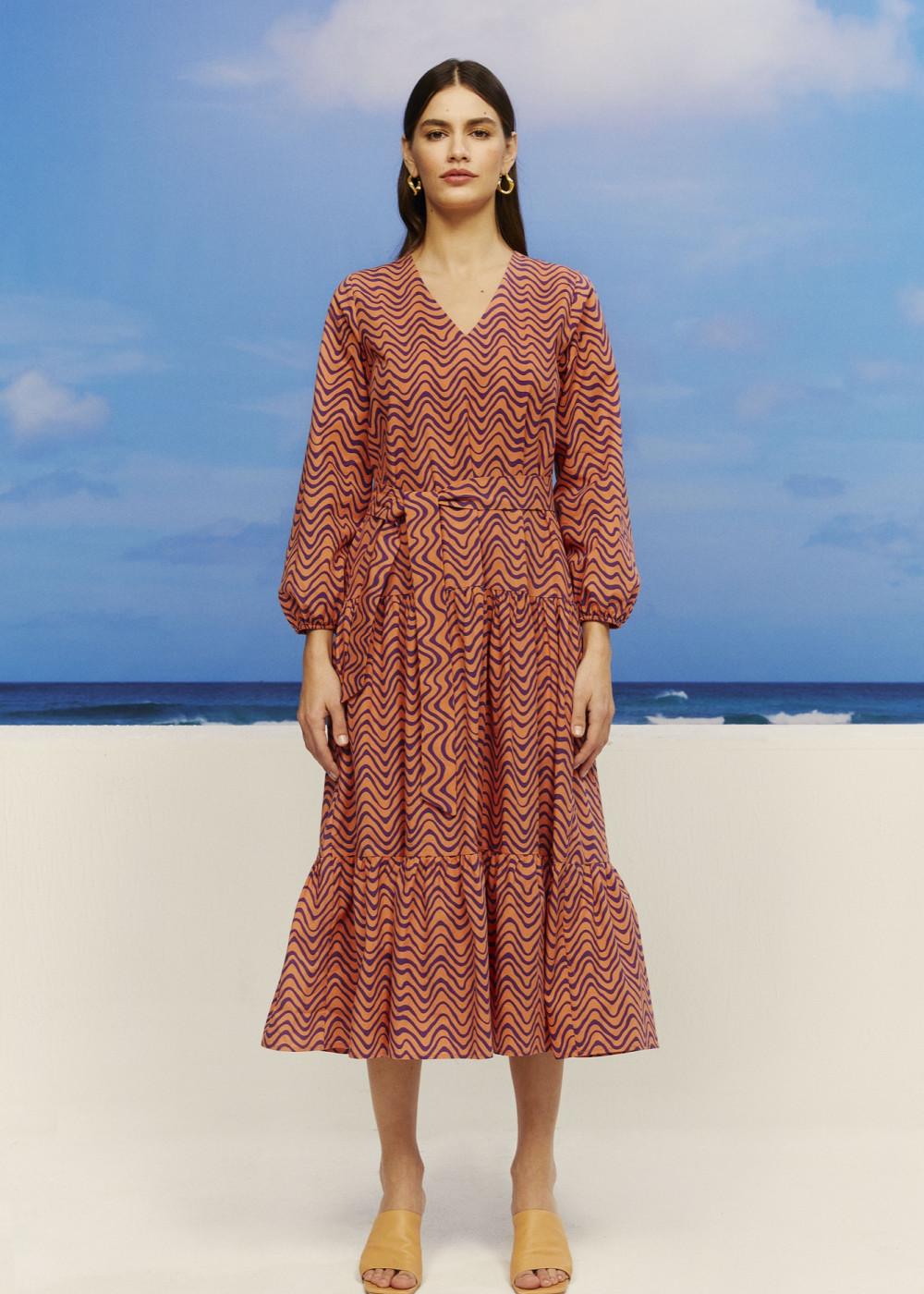 Patterned Midi Dress Patterned Midi Dress