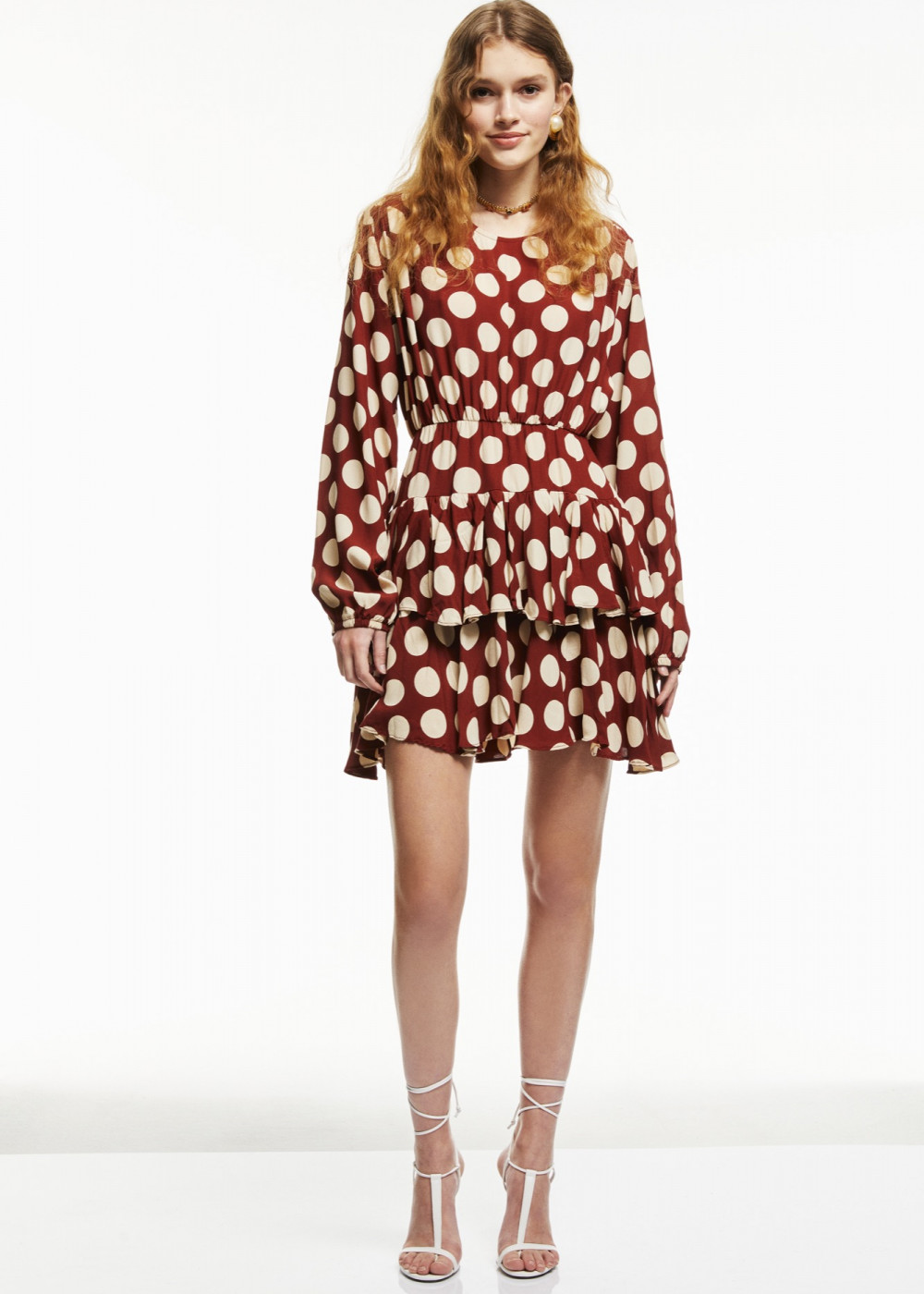 Polka Dot Patterned Mini Dress Polka Dot Patterned Mini Dress