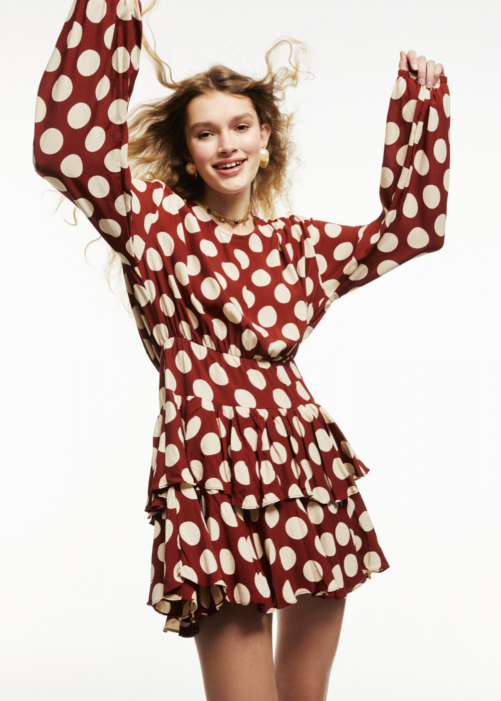 Polka Dot Patterned Mini Dress Polka Dot Patterned Mini Dress