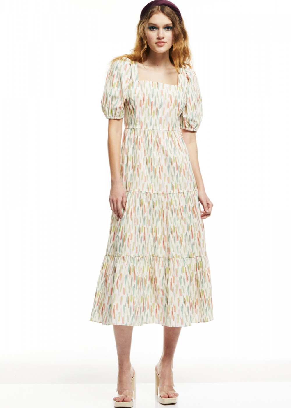 Brushed Detailed Midi Lenght Dress Brushed Detailed Midi Lenght Dress
