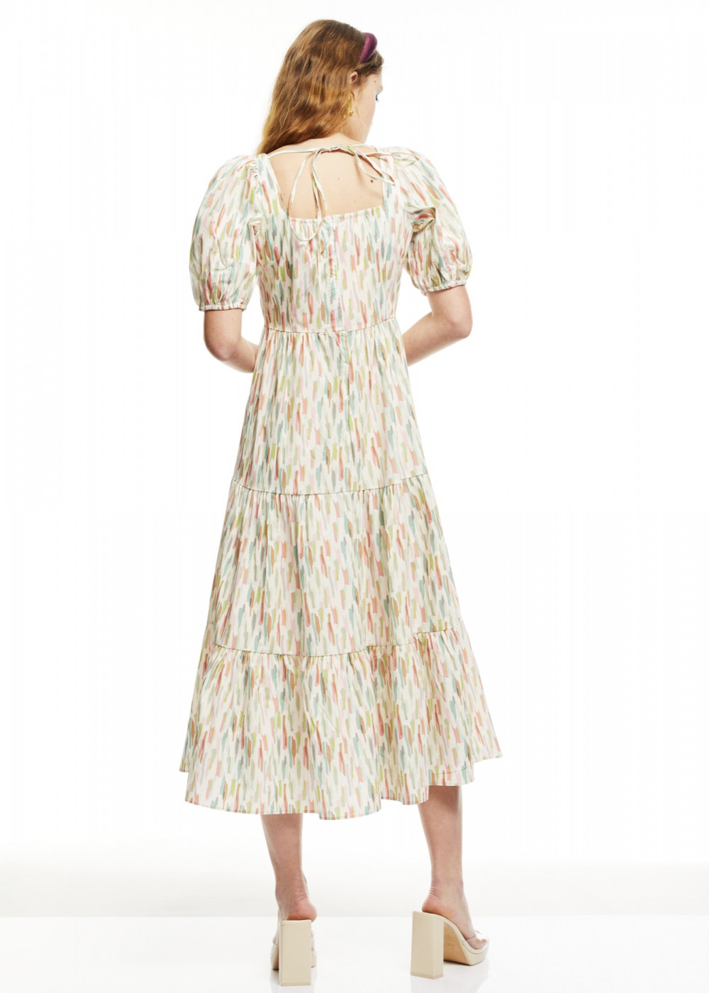 Brushed Detailed Midi Lenght Dress Brushed Detailed Midi Lenght Dress