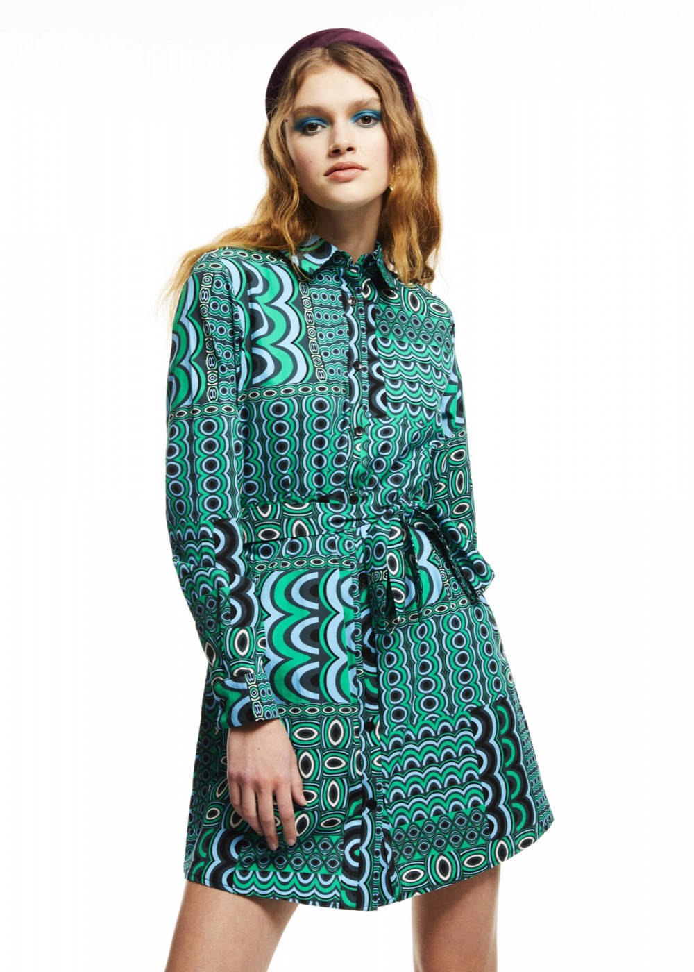 Patterned Shirt Dress Patterned Shirt Dress