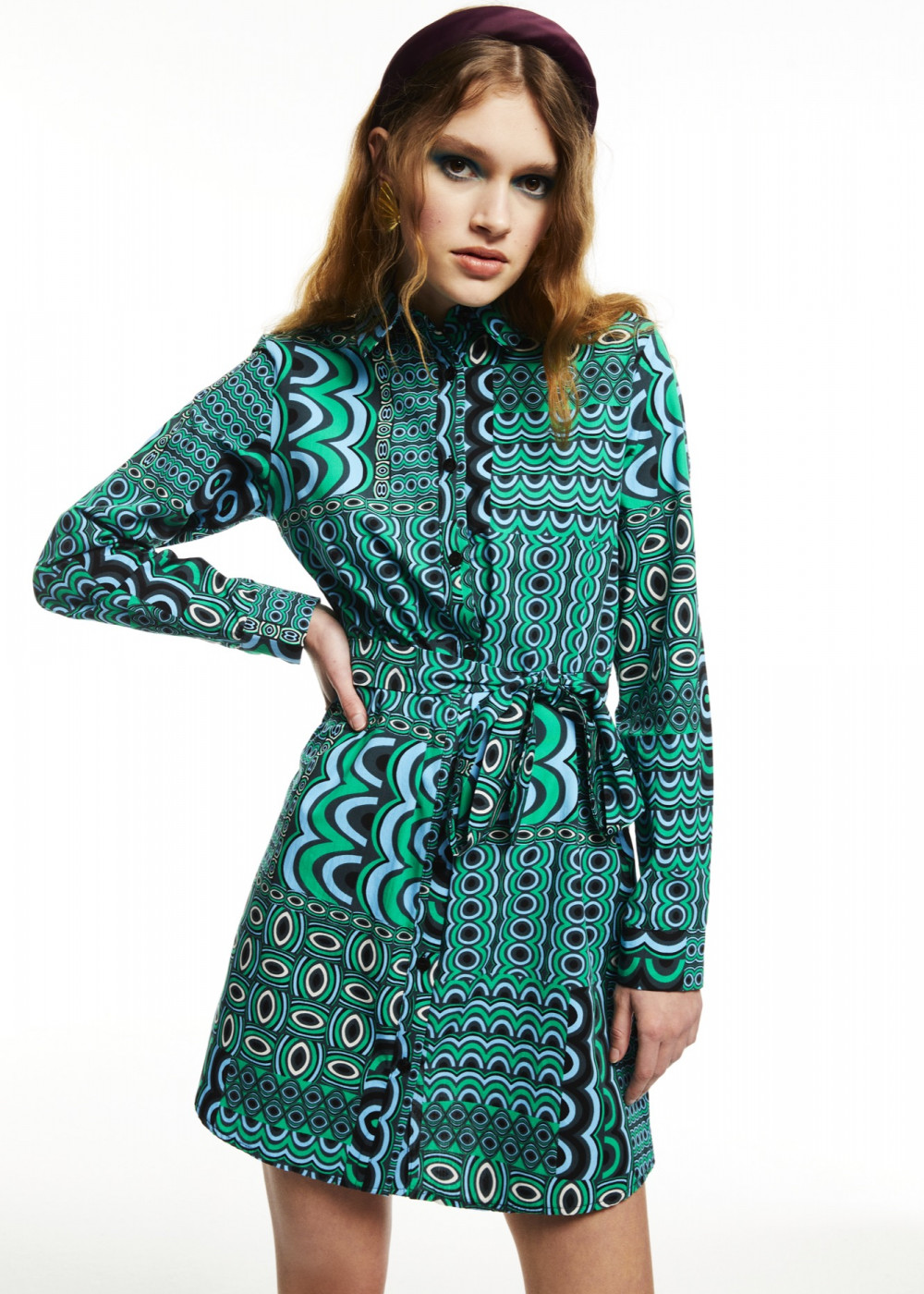 Patterned Shirt Dress Patterned Shirt Dress