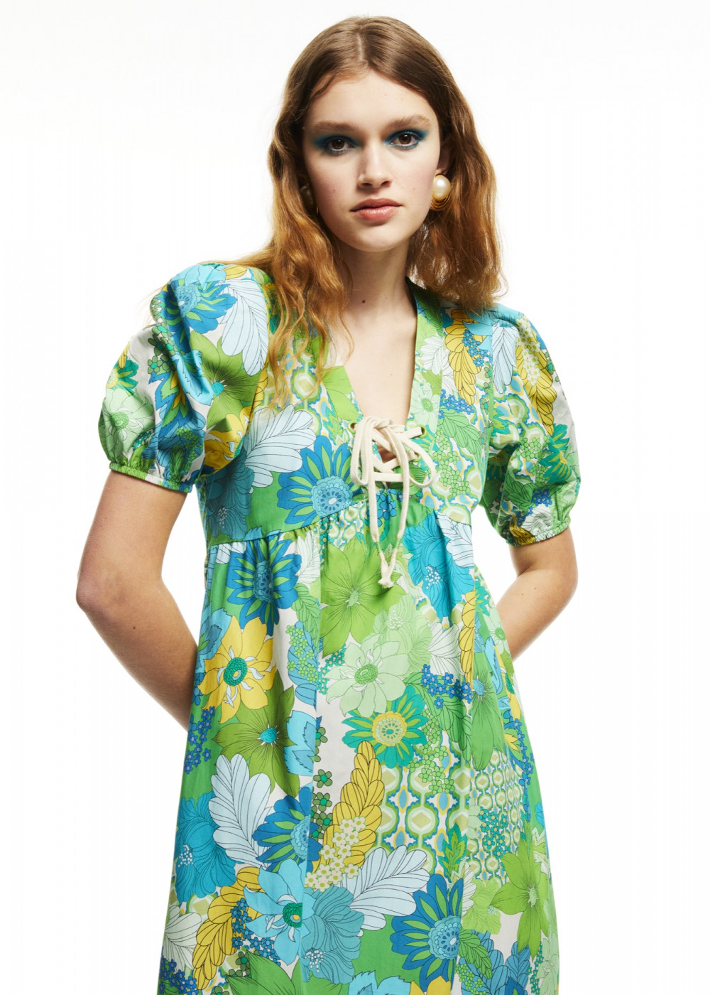 Floral Pattern Midi Length Dress Floral Pattern Midi Length Dress