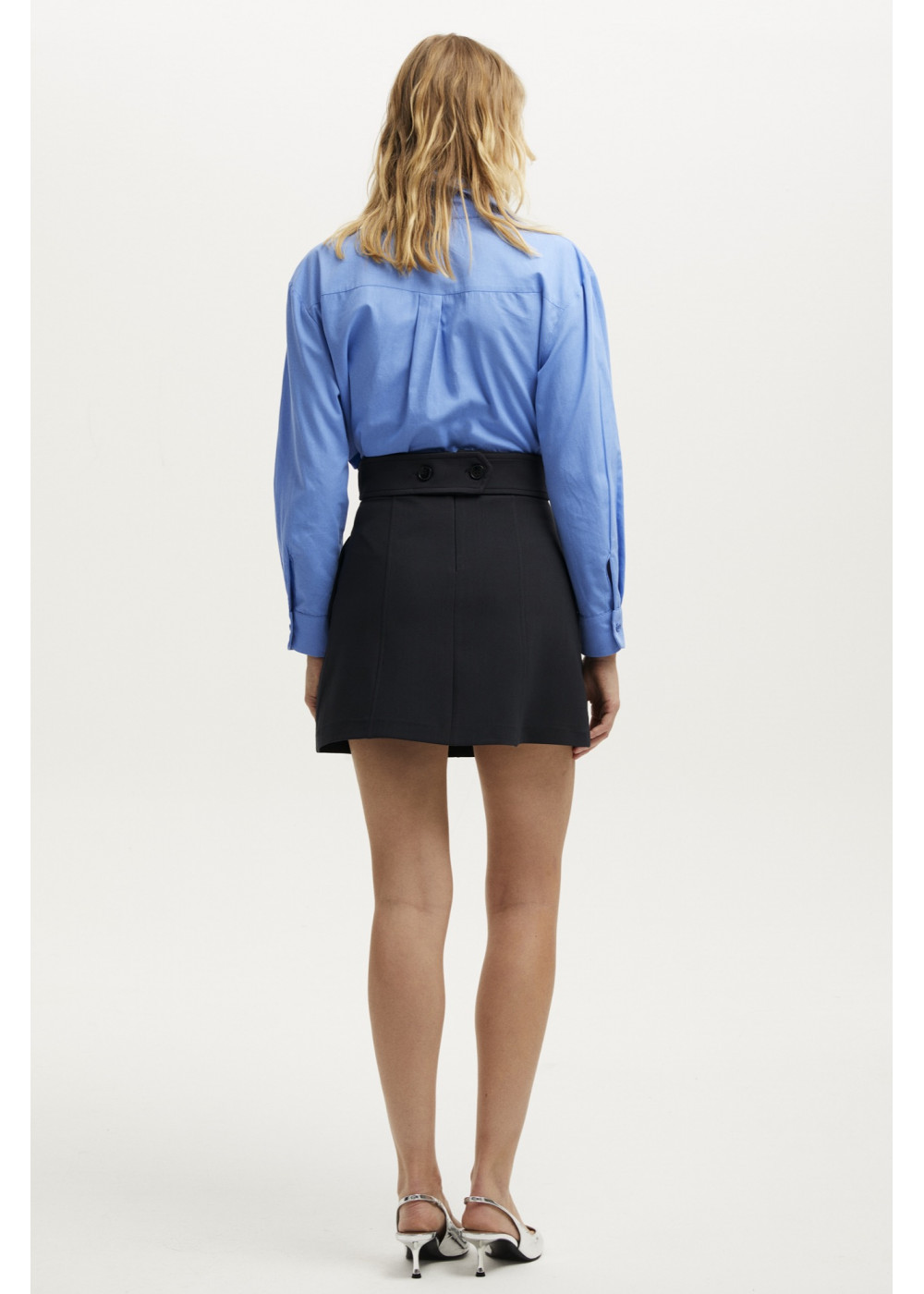 Pleat Detailed Mini Skirt