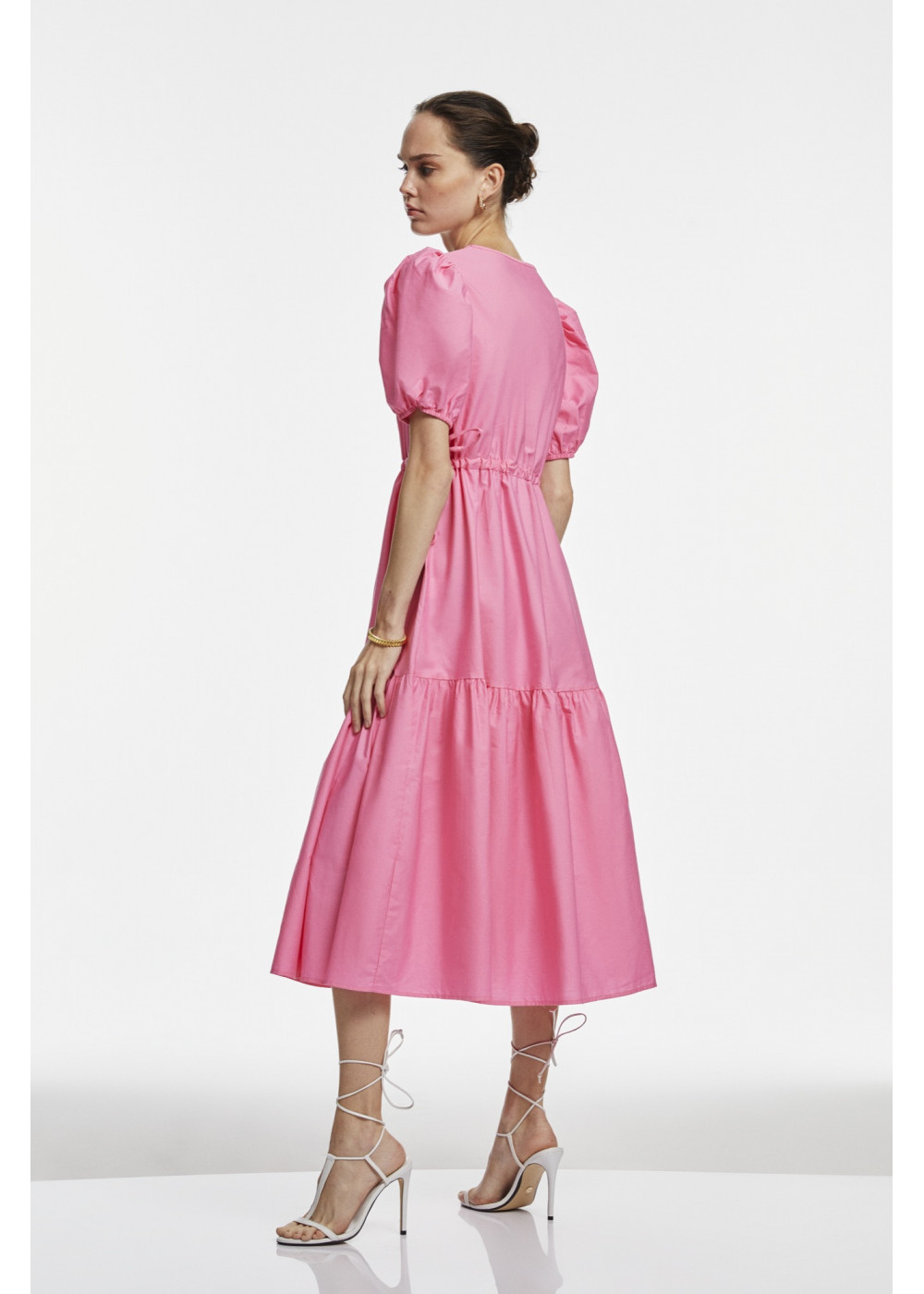 Poplin Balloon Sleeve Dress