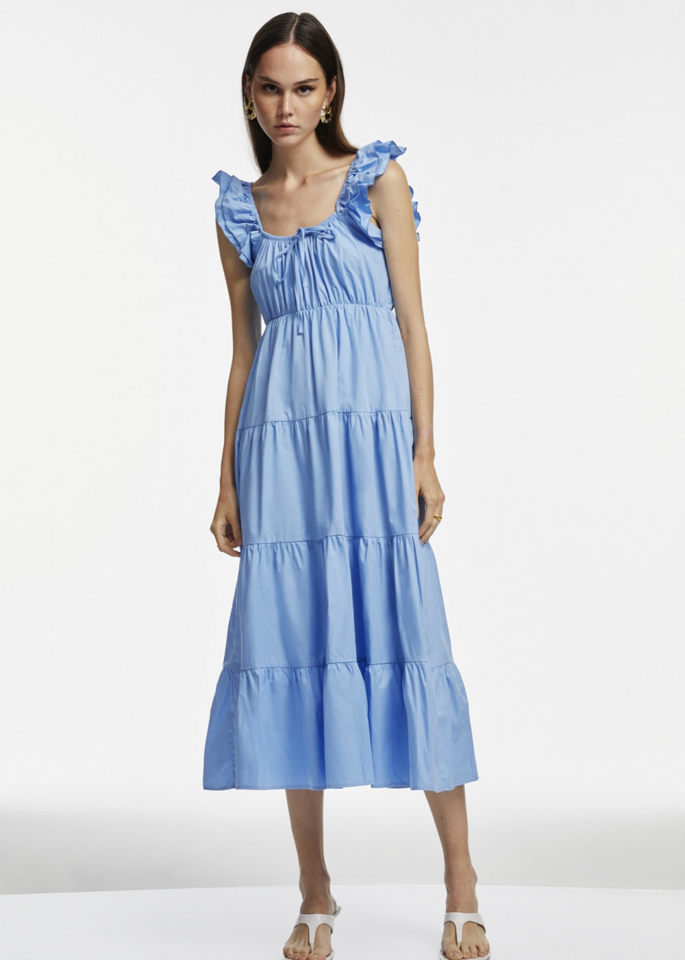 Ruffle Detailed Midi Dress Ruffle Detailed Midi Dress