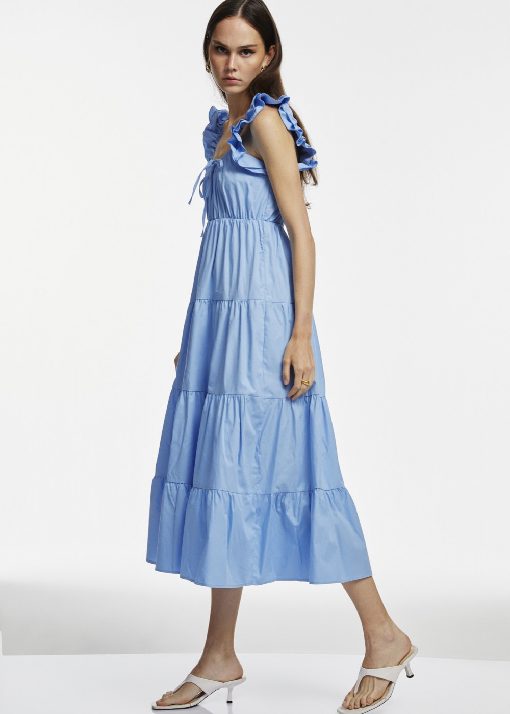 Ruffle Detailed Midi Dress Ruffle Detailed Midi Dress