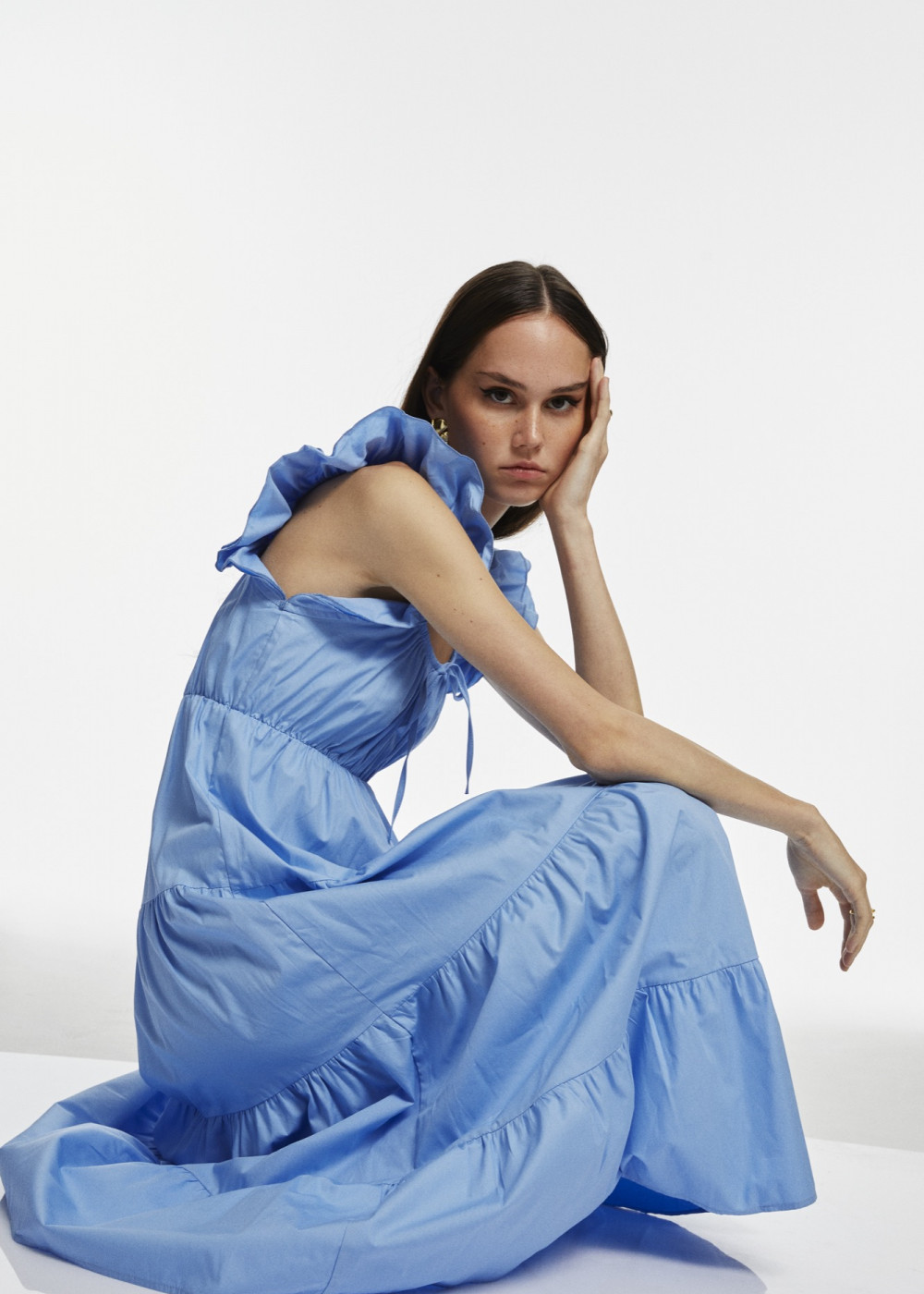 Ruffle Detailed Midi Dress Ruffle Detailed Midi Dress