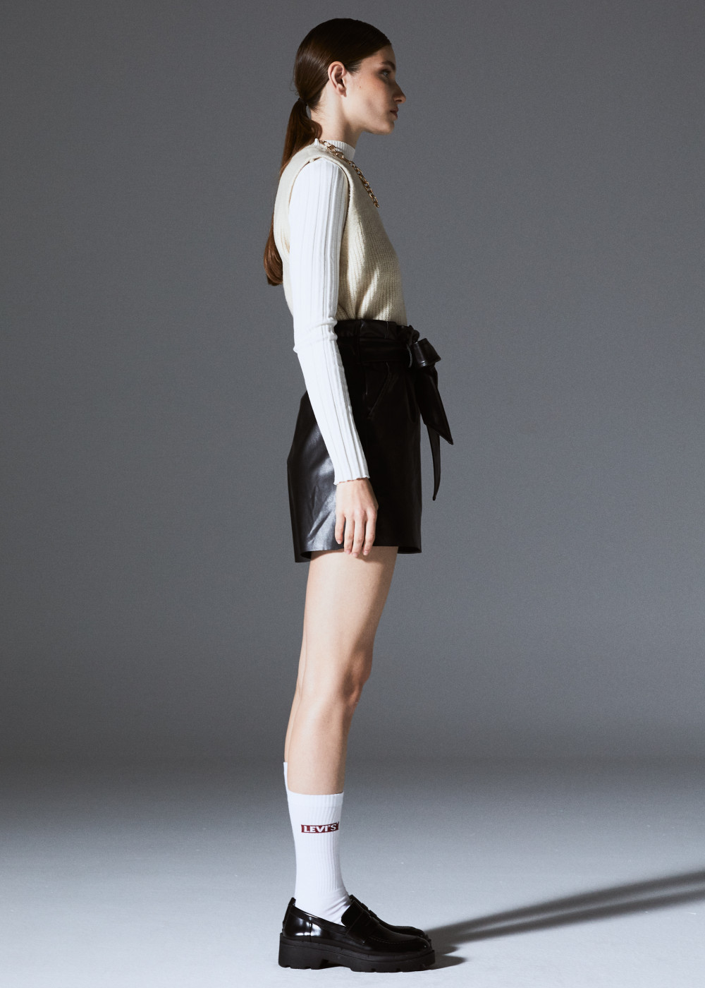 Leather Belted Shorts Leather Belted Shorts