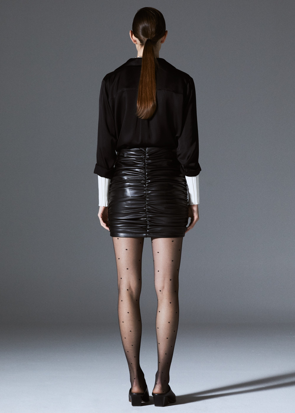 Shirred Leather Skirt Shirred Leather Skirt
